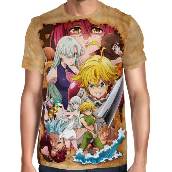 Camisa Full Print Nanatsu no Taizai - 3ª Temporada