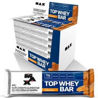 Barra de Proteína Top Whey Bar - 12un x 41g cada (492g) - Max Titanium (Barrinha de Proteína)