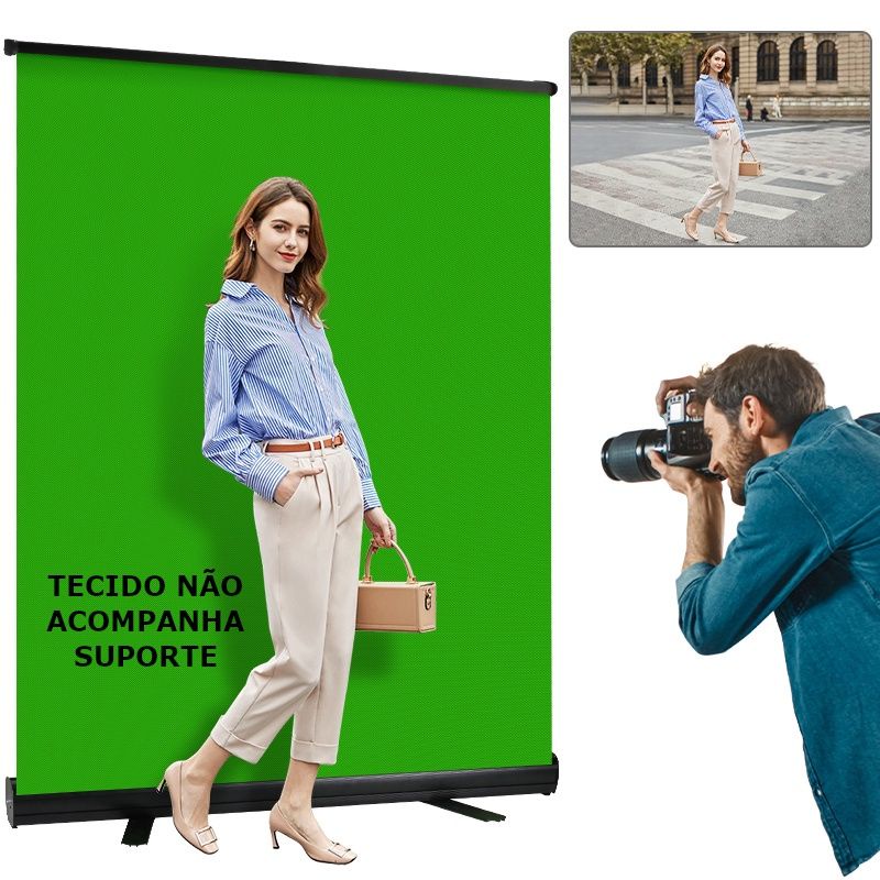 PROMOÇÃO Tecido Chroma Key Fundo verde Infinito 3 mt X 1,80 mts  tecido para estúdio, mudança de fundo O ORIGINAL