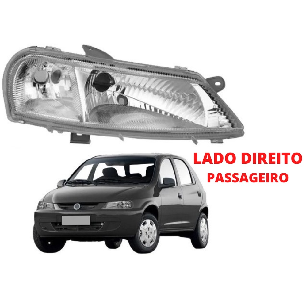 Farol Celta Mascara Cromada Lado Direito 2000 2001 2002 2003 2004 2005 2006