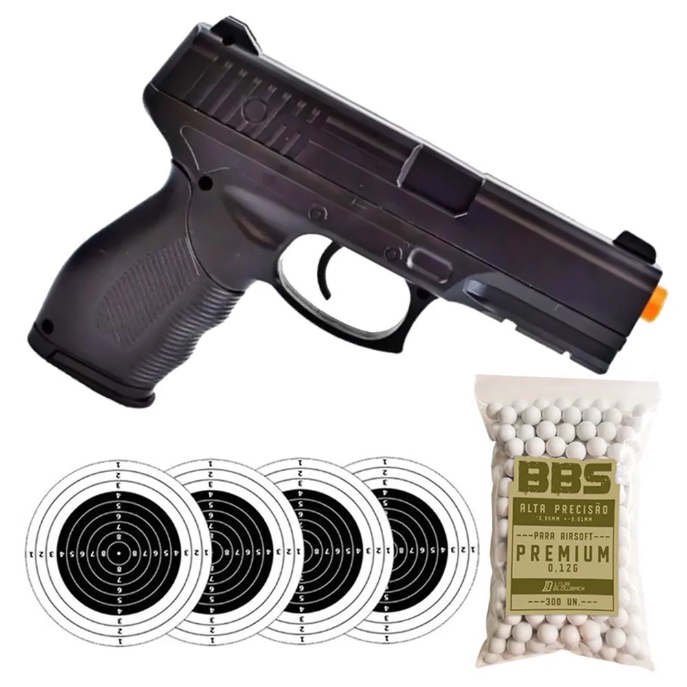Pistola Airsoft Spring Rossi Pt 24/7 V310 Vigor 6mm Pt24/7
