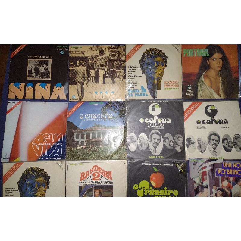 5 Discos De Vinil Novelas Da Tv Globo O Casarão + Selva De Pedra + Água Viva + O Primeiro Amor + Pantanal Original Da Rede Manchete Valor  30,00 Os 5 Discos