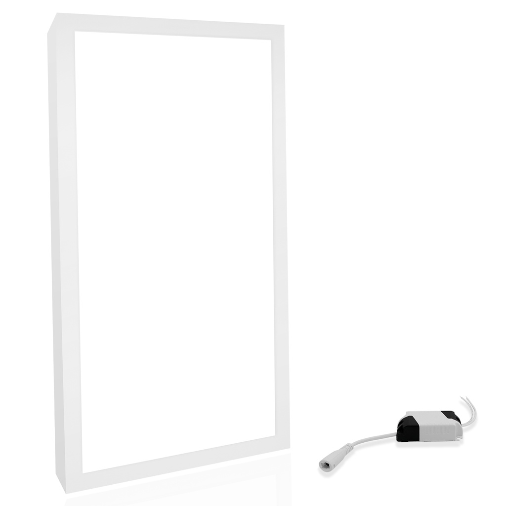 Luminária Plafon Led 30x60 Sobrepor 36w Branco Quente