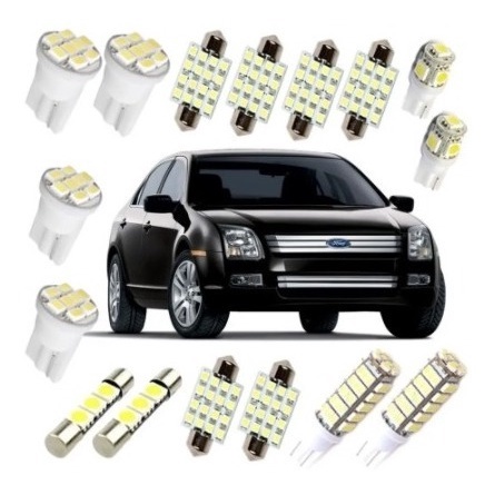 Kit Lampadas Led Ford Fusion Luz Pingo Teto Placa Ré Torpedo