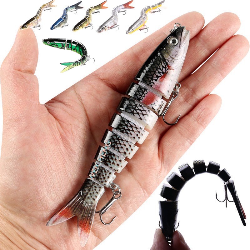 Multi Articulado Isca De Pesca 135mm / 20g 8 Segmentos Wobblers Isca artificial