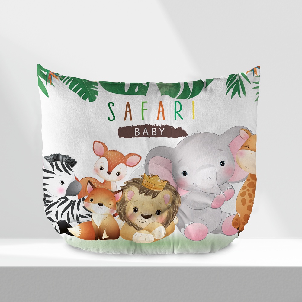 Travesseiro para Bebê Anatômico Anti Refluxo Safari Baby