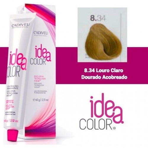 Coloração Cadiveu Idea Color 7.44 Louro Médio Cobre Intenso 60g ...