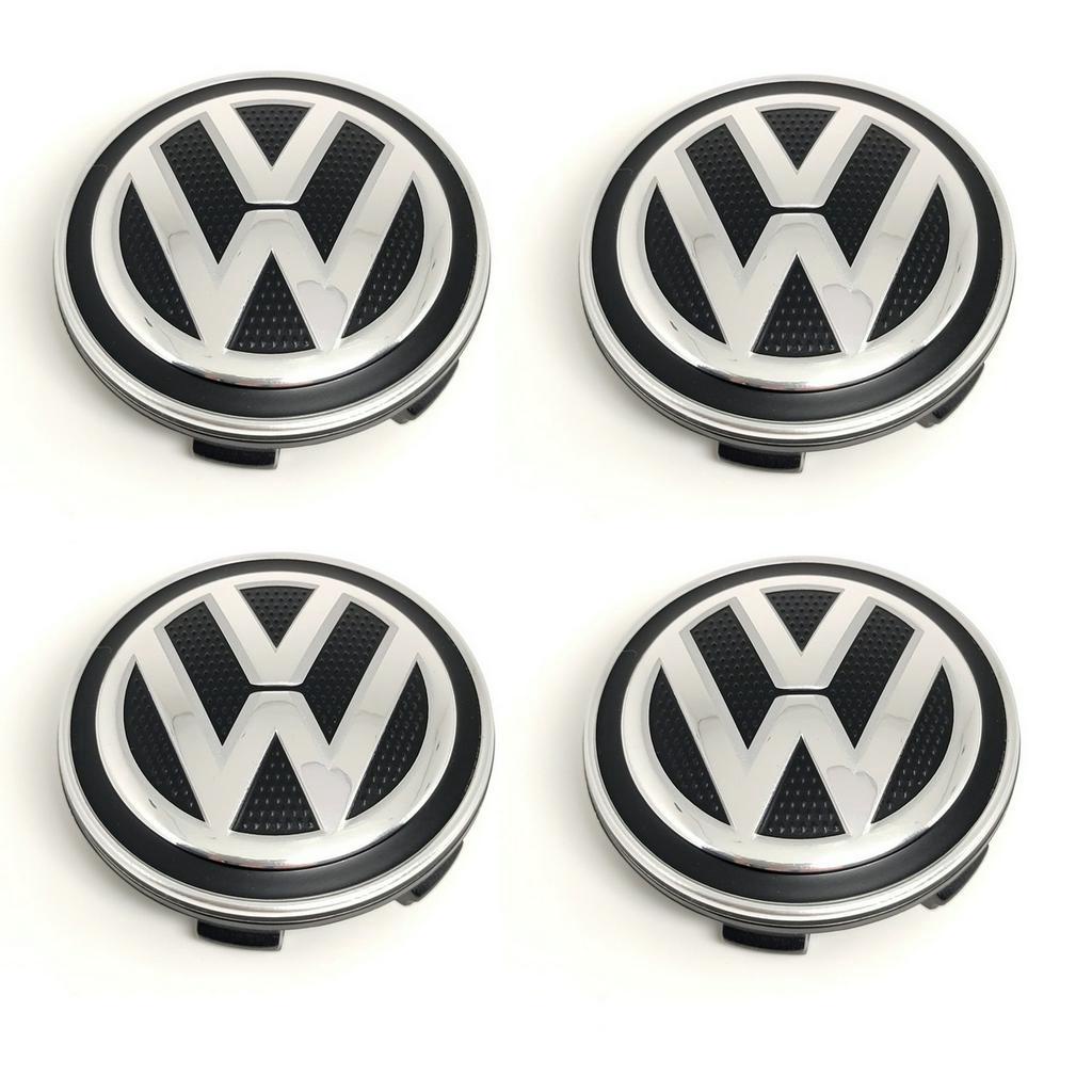 Kit 4 Calota Central Centro Tampa Miolo Volkswagen Gol G5 G6 Fox Golf Polo P/roda Krmai Wsw