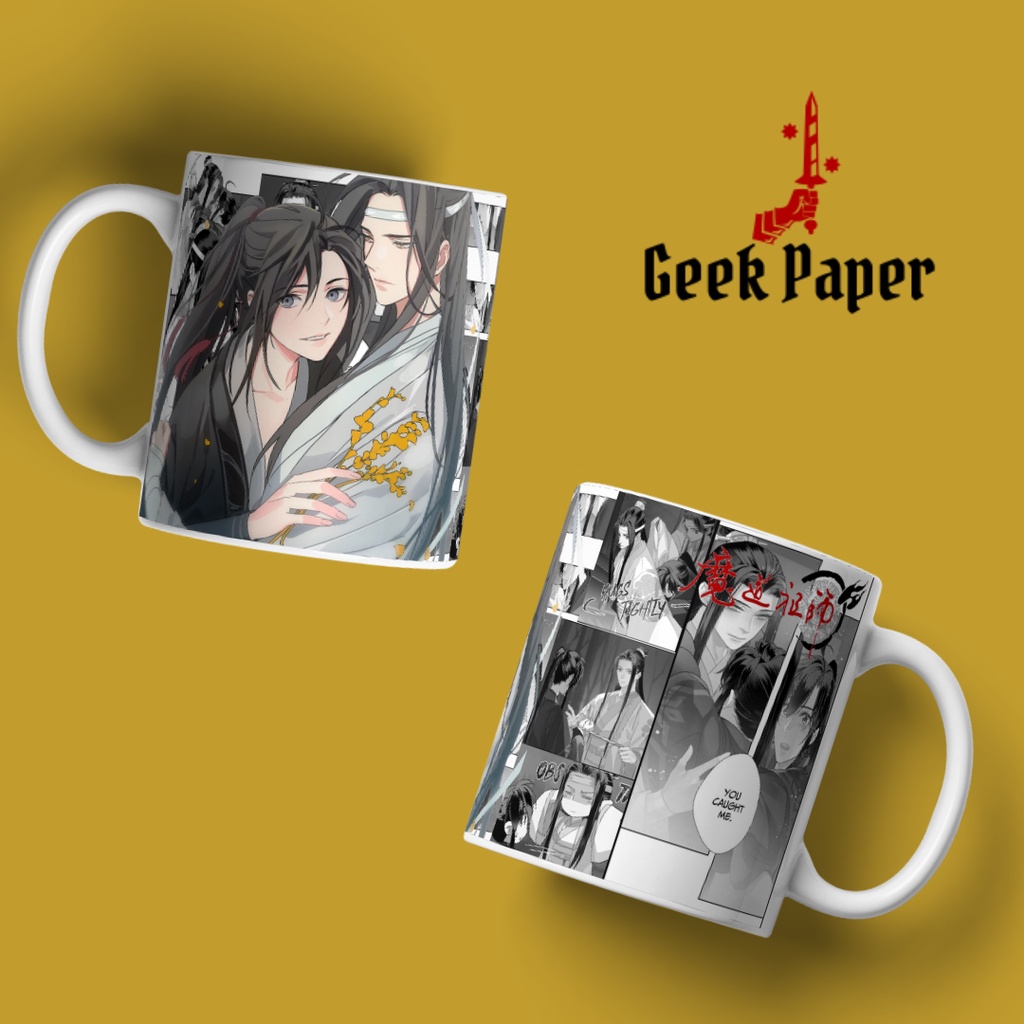 Caneca de Porcelana Anime Donghua Mo Dao Zu Shi Fu Yaoi BL - Wei Wuxian e Lan Wangji