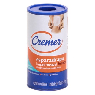 Esparadrapo Impermeável Branco Cremer 1 unidade 10cm X 4,5m