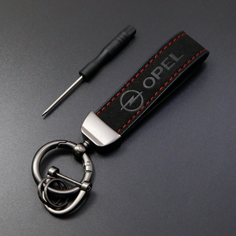 Chaveiro De Camurça Carro Liga De Logotipo Anéis De Chave Pingente Acessórios Para Opel Astra J H G K Insignia Corsa D B E Mokka Vectra