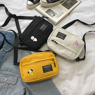 BT21 BTS KPOP Canvas Mini Bonito Margarida Bolsas Femininas Ombro Crossbody Bolsas CHIMMY/COOKY/RJ/TATA/SHOOKY/MANG/KOYA em Oferta na Shopee