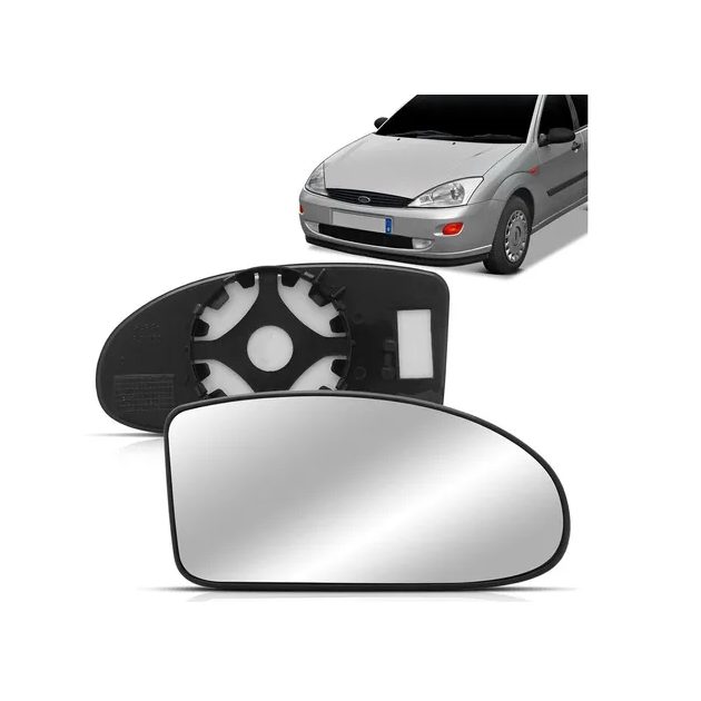 Lente Retrovisor Focus 05 06 07 08 Com Base