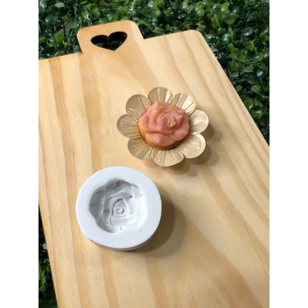 Molde de Silicone Rosa Aberta Thay Forma de Silicone para Confeitaria e Biscuit 1795