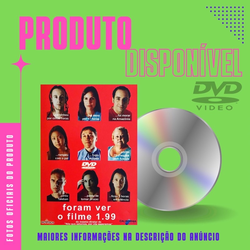 DVD FILME 1.99 - UM SUPERMERCADO QUE VENDE PALAVRAS - Com: Agnes Rosa, Alex Ramalho, Alexandre Buci