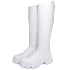 Bota Galocha Dubuy Feminino Cano Alto Branca 1809FG