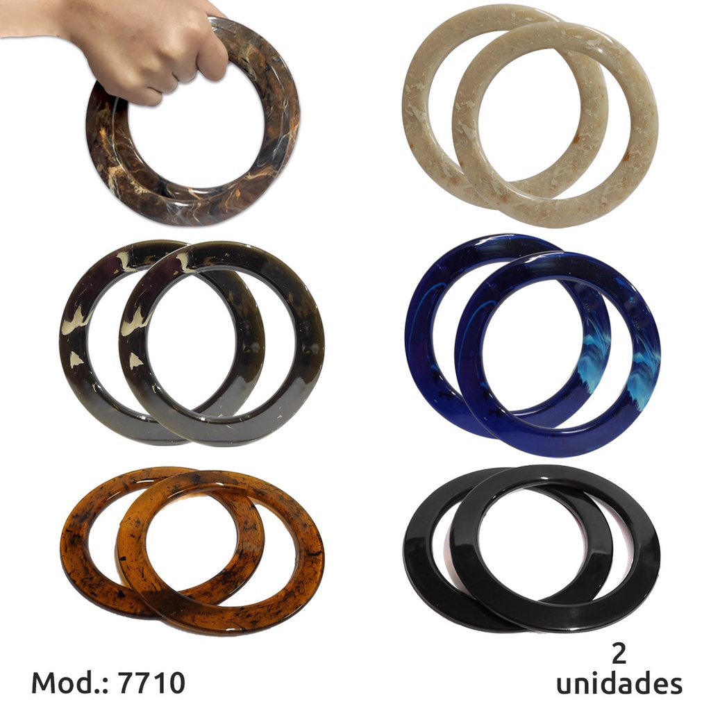 Alça redonda para bolsa de crochê e tricô 7710 com 1 par (Plástica) em Oferta na Shopee