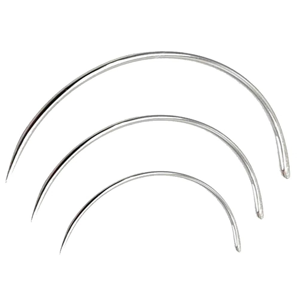 Agulha Curva P/ Costura Tecido Luli - 3 Unidades | Couro Megahair em Oferta na Shopee