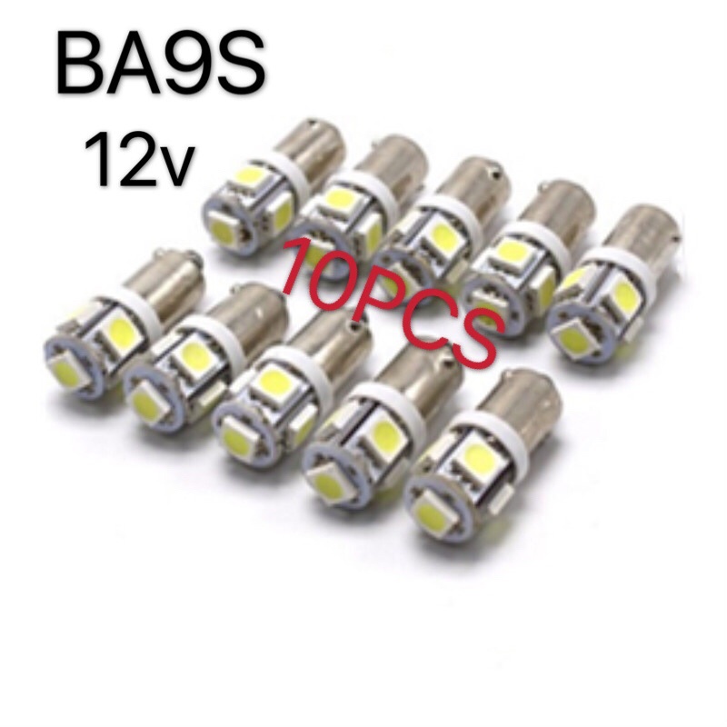 Kit 2 peca e 10 peca lâmpada 5 Leds Farol Farolete Lanterna 1 pólo Tw4 BA9s 12v