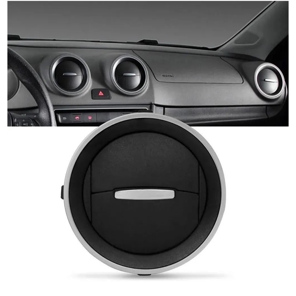 Difusor Saída De Ar Tela Grade Painel Gol/ Voyage/ Saveiro G4 G5 G6 - Unidade (aro) Cromado
