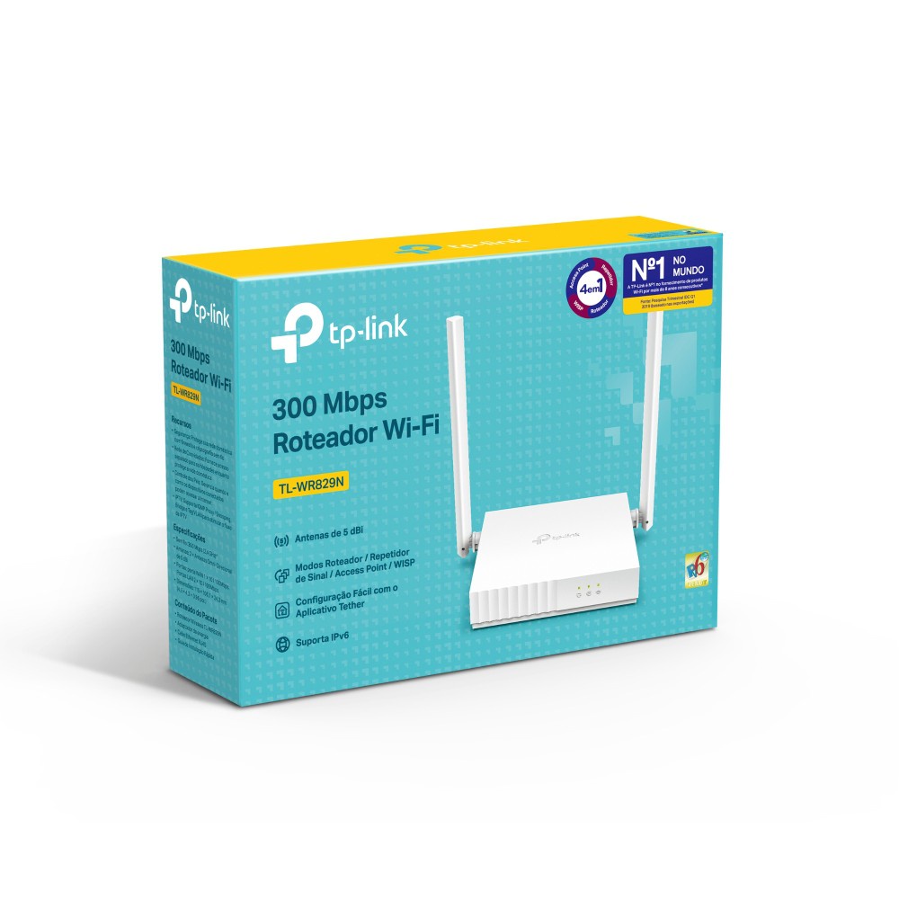 Roteador Wi-fi Wireless 300Mbps TL-WR829N TP-Link com NFe