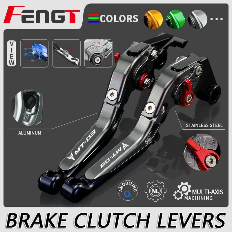 Fit MT-03 2015-2023 Alavancas De Freio Para YAMAHA MT03 03 Motocicleta Dobrável Extensível Alavanca Embreagem Com Logoti