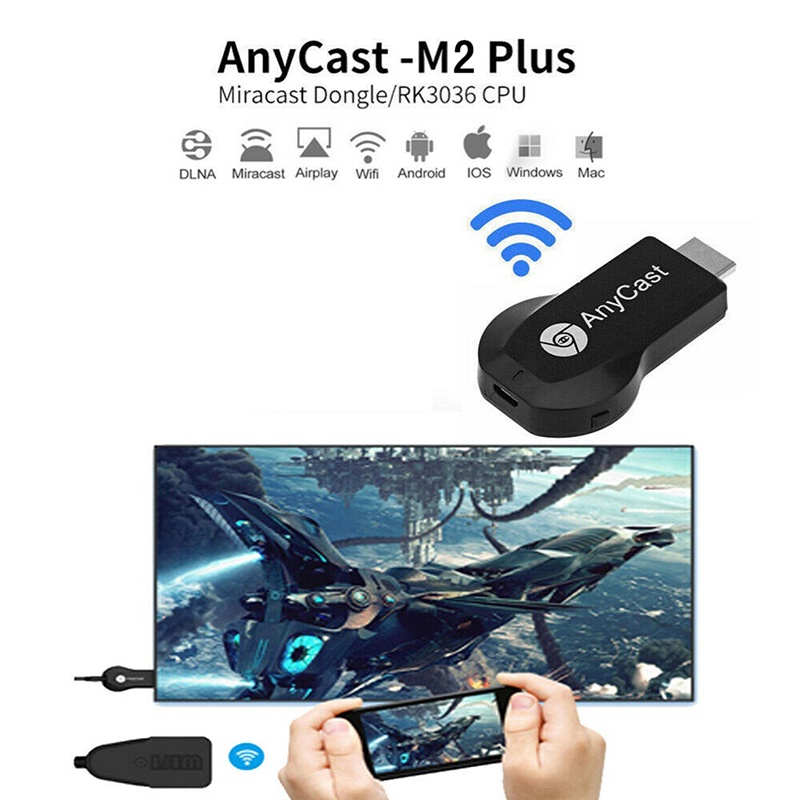 4k Anycast M2 Plus Wifi Dongle Hdmi Media Player Streamer Tv Cast | Shopee  Brasil