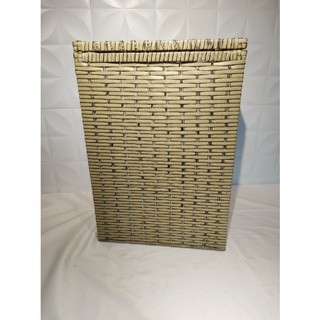 Ropeiro cesto organizador de roupas suja em fibra sintética vime junco 22x40x60 em Oferta na Shopee
