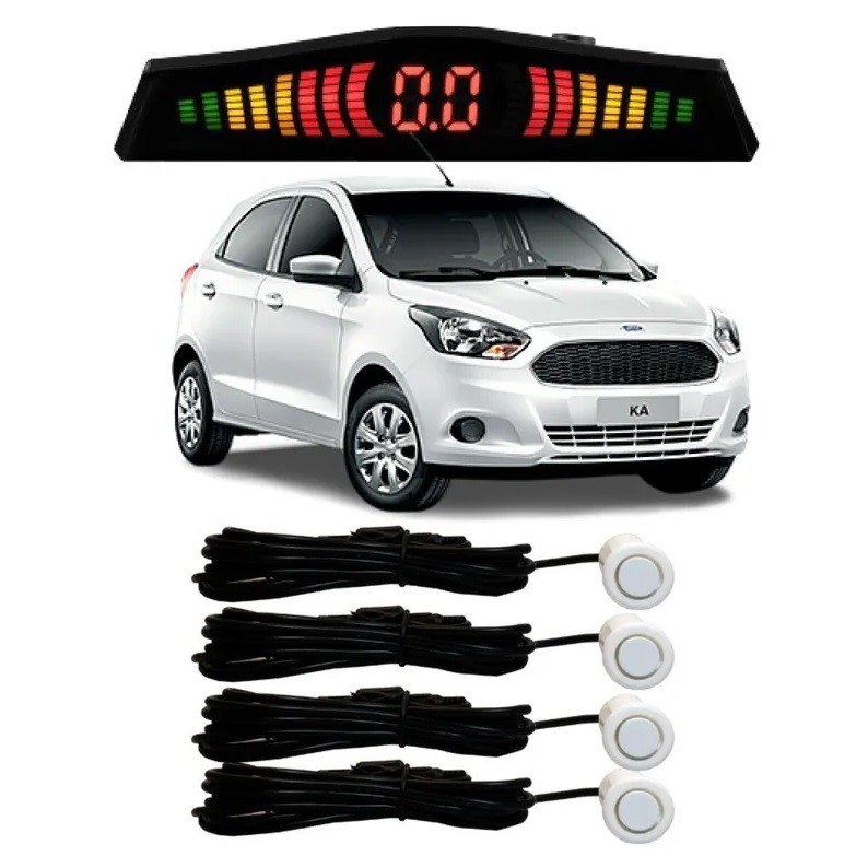 Sensor De Estacionamento Ré Ford Ka Todos Os Modelos Branco em Oferta na Shopee