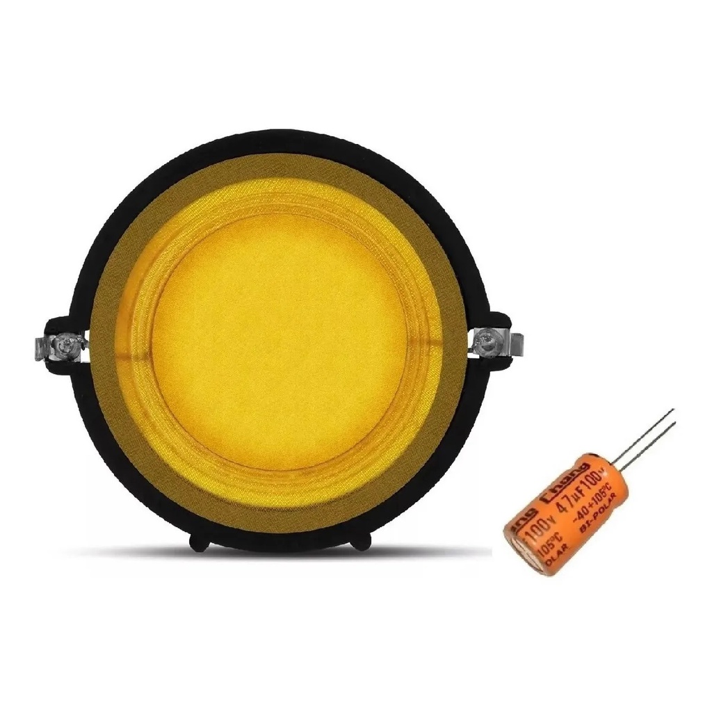 1 Reparo Para Corneta Driver D200 Com Capacitor De Driver Som Automotivo Som Residencial e  Som Profissional Caixa Trio