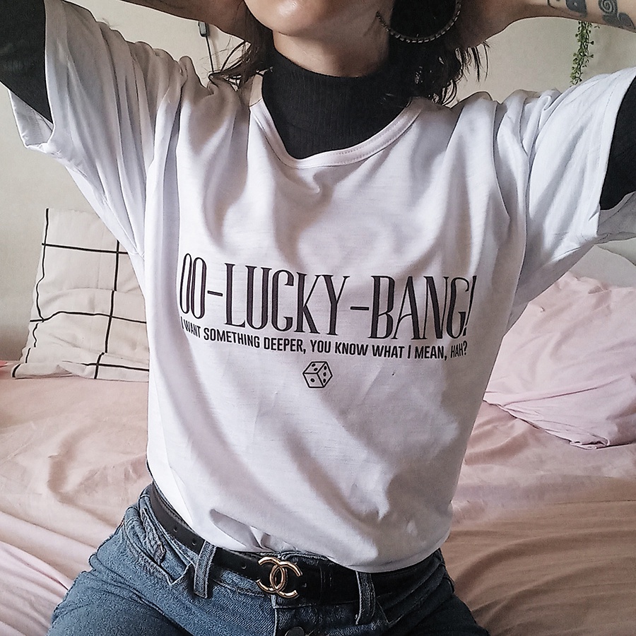 Camiseta Unissex 'GAMBLER' Monsta X 00-Lucky-Bang! | KPOP Soft Aesthetic