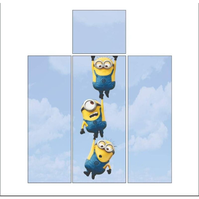 Adesivo plotagem  geladeira Minions infantil azul ceu
