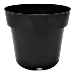 Kit 25 Vasos Plástico Pote 17 Liso 2,3 Litros Preto Plantas Flores Temperos