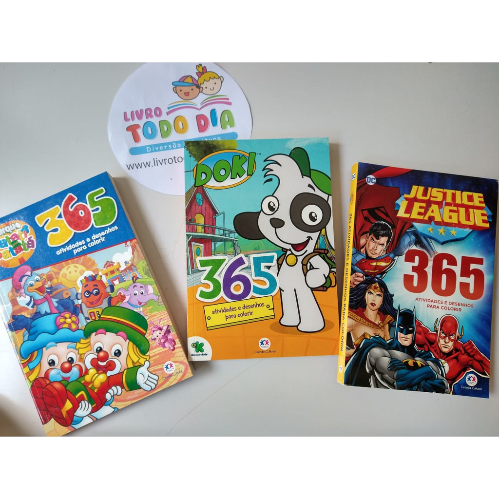 Livro 365 atividades e desenhos para colorir com 288 páginas personagens  variados Ciranda Cultural | Shopee Brasil