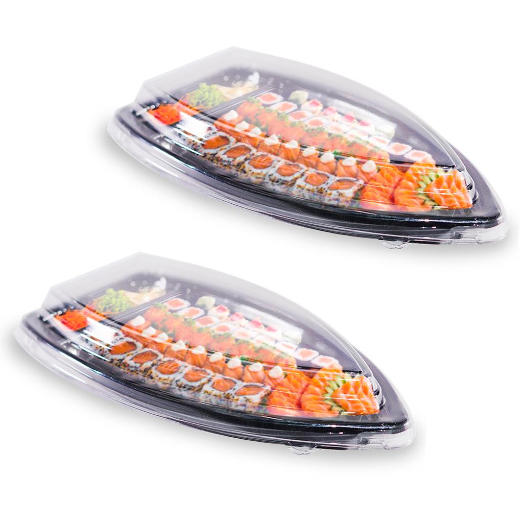 Kit C/2 Embalagem Descartavel Delivery Barca Sushi E Acai GG