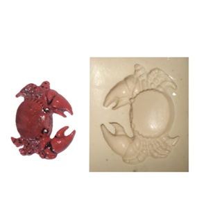 Molde de Silicone Siri Caranguejo  - Biscuit, Resina, Pastas e etc...(B 302) em Oferta na Shopee