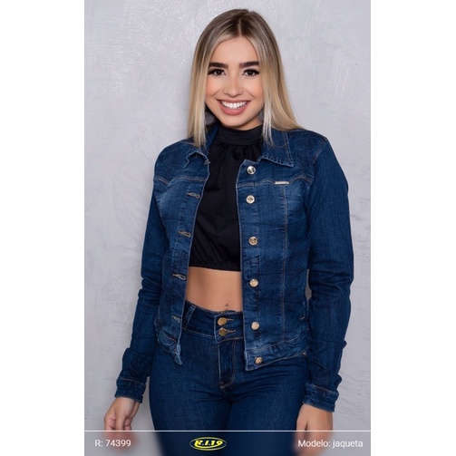 jaqueta jeans feminina ri19 lançamento ref 74399