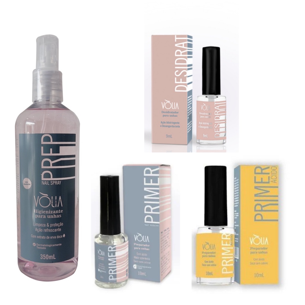 Preparação Volia Prep 350ml Desidrat Primer Nail Bonder Primer Ácido