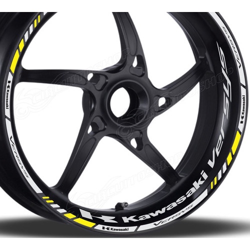 Friso + Adesivo Interno M9 Roda Moto Kawasaki Versys 1000