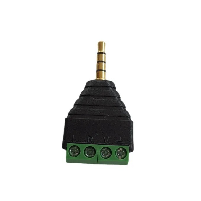 Conector P3 Parafusada 4 Vias P2 3.5mm 4 Contatos 3 Vias Universal Som Audio Video Stereo Estereo