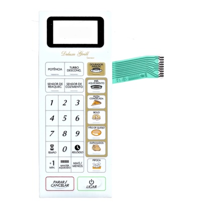 Membrana Teclado Para Microondas Panasonic Nnr 94bh Deluxe Grill Sensor Branca