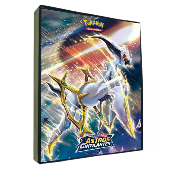 Álbum Pasta Fichário Grande Capa Dura Para Cartas Pokemon Astros Cintilantes Legend Arceus Vstar 3x3 TCG Cards