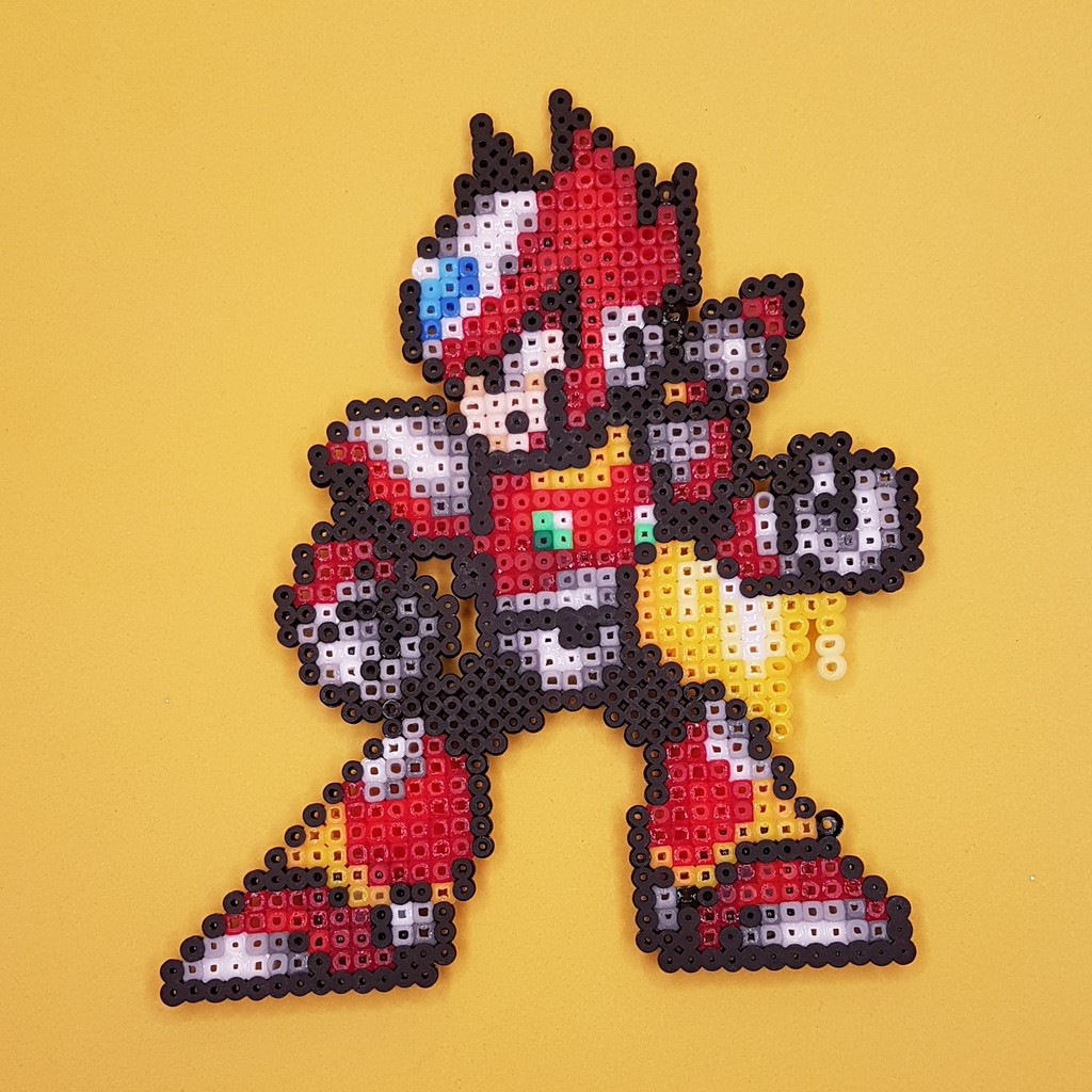 Ímã Zero (Megam/ Rockman) - Pixel Art/ Pixel Arte/ Perler Beads