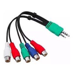 Cabo Adaptador Av Componente Tv Samsung Led Lcd P1 P2, 5 Rca