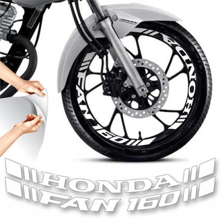 Adesivo Cg160 Ploter de Roda Honda Fan 160 Branco Mod Grande em Oferta na Shopee