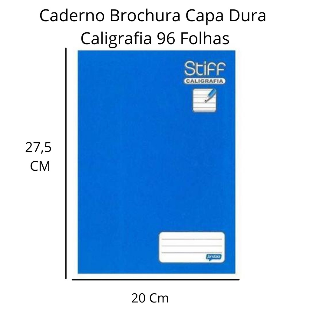 Caderno Brochura Capa Dura Caligrafia 96 Folhas Stiff Jandaia Shopee Brasil 8658