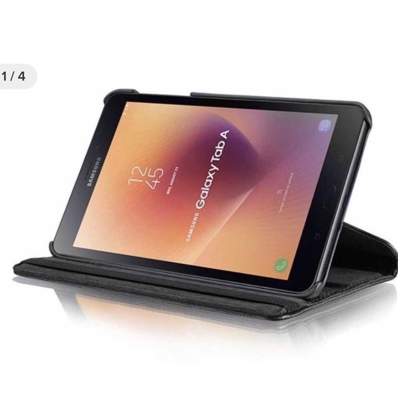 Capa De Couro Giratória 360°  Tab A T380/T385 Capa De Couro Sintético
