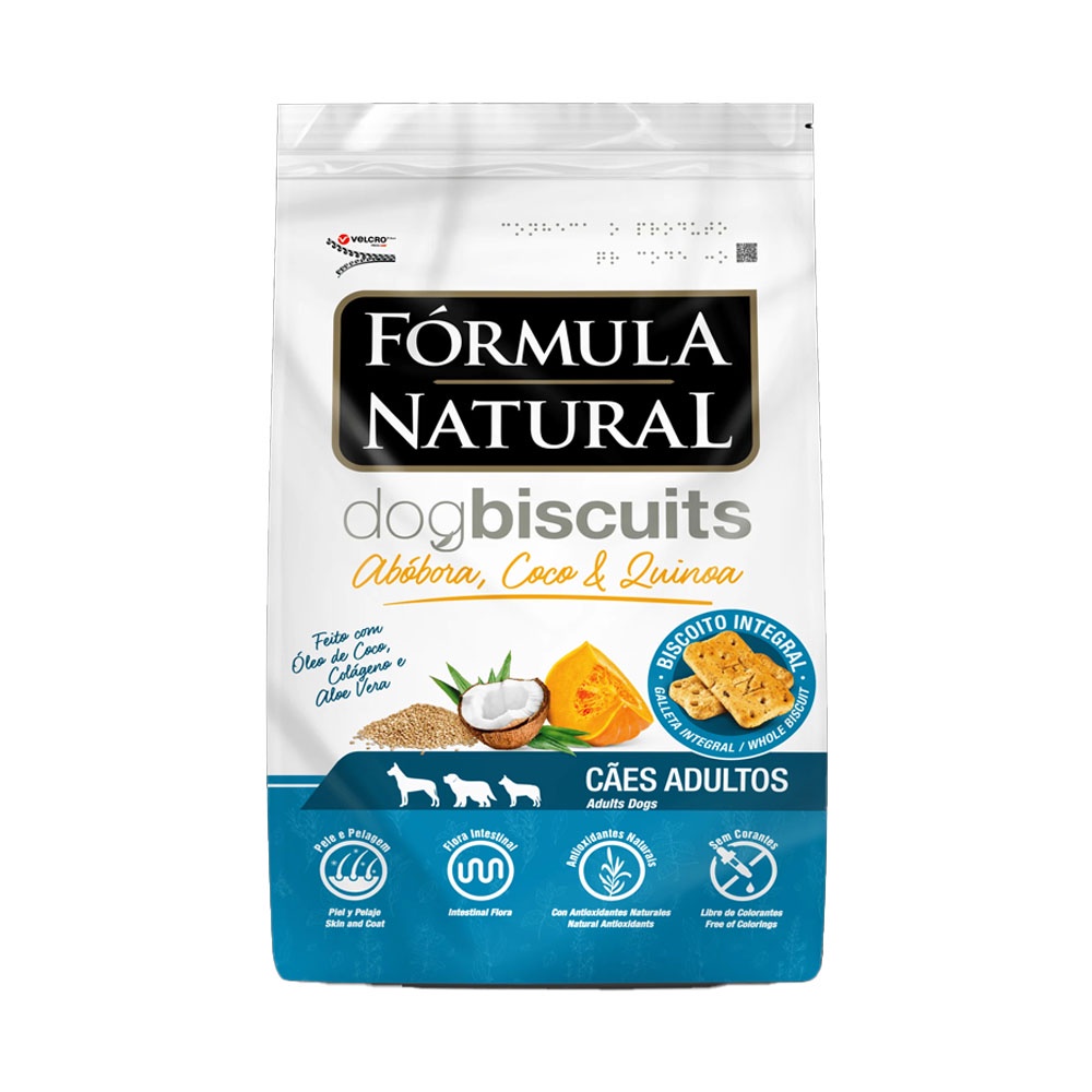 Biscoito Formula Natural Dog Biscuits Cães Adultos Abobora ? 250g em Oferta na Shopee