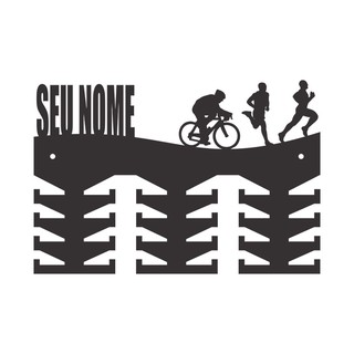 Porta Medalhas Ciclismo e Corrida Masculino Em Madeira Mdf 6mm Personalizado