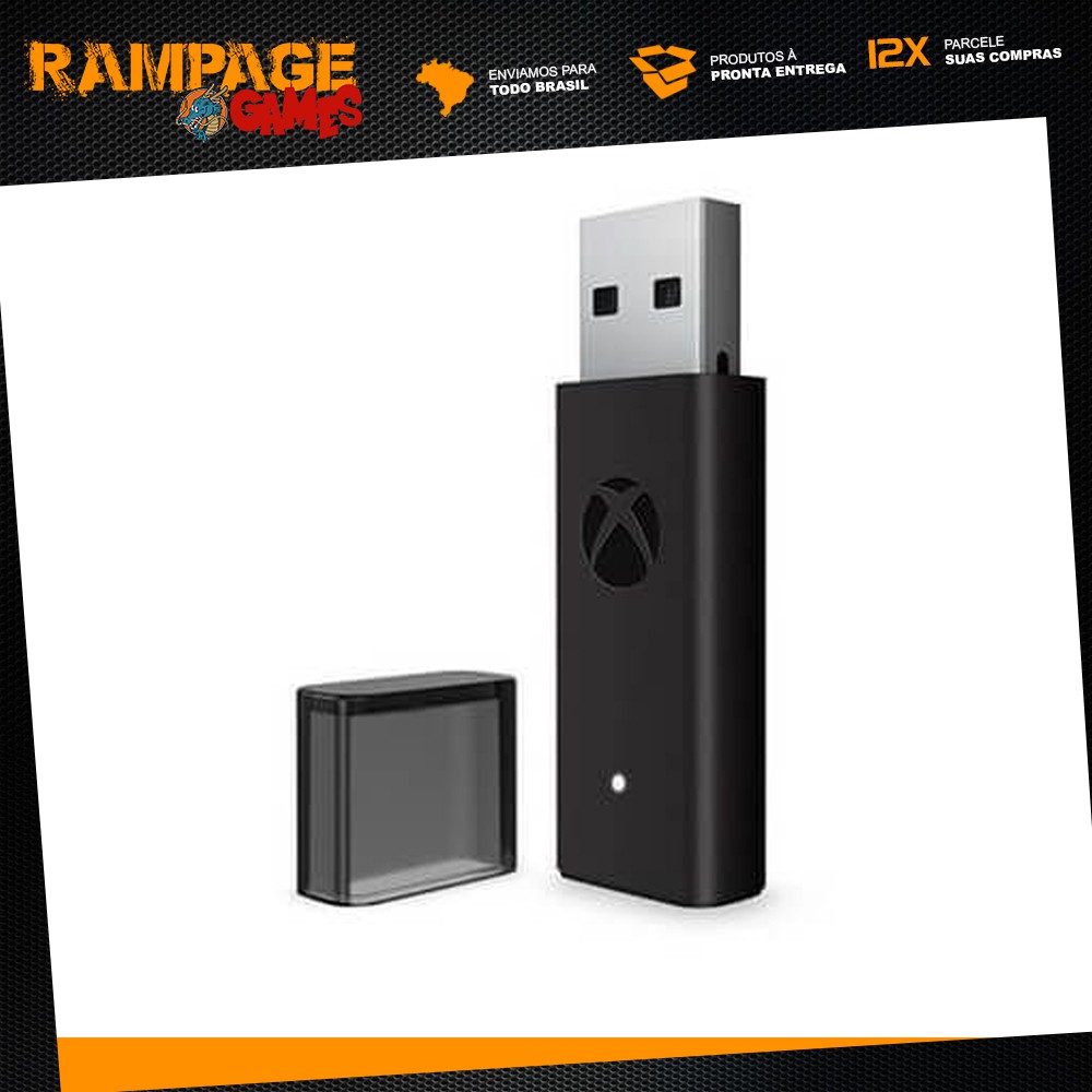 Adaptador Usb Para Controle Xbox One Microsoft Wireless Sem Fio Pc Notebook Windows 10